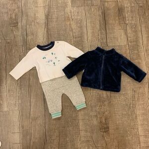 NWT‎ 3 Piece Starting Out Set-Fleece Jacket, Pant and Long Sleeve Tee